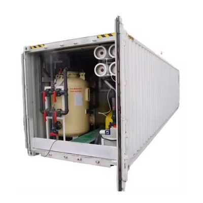 UPVC SS Desalination Reverse Osmosis Equipment For Drinking Water Container Moveable Salt Water Purification Plant