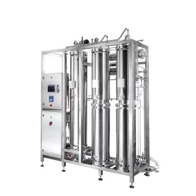 Tubular Distilled Water Production Machine For Injection Water Purification FRP Tank 150kg