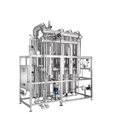 Tubular Distilled Water Production Machine For Injection Water Purification FRP Tank 150kg