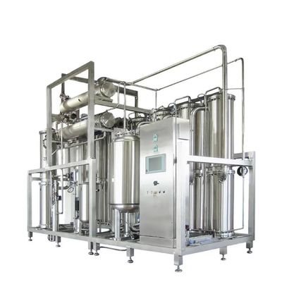 Tubular Distilled Water Production Machine For Injection Water Purification FRP Tank 150kg