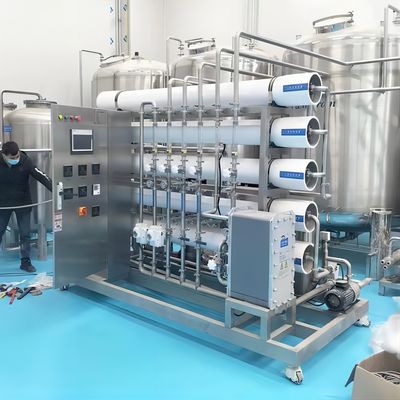 SUS304 / S316L Automatic Reverse Osmosis  Pure Water Purification System Energy Saving 1-50T/Hour