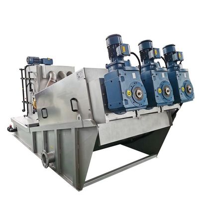 Multi Plate Sludge Dewatering Machine Screw Press And Automatic SS304/SS316L 2510*900*1300