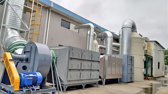 PLC Waste Gas Treatment Plants Dry Filter Box For Industrial Deodorization And Odor Purification