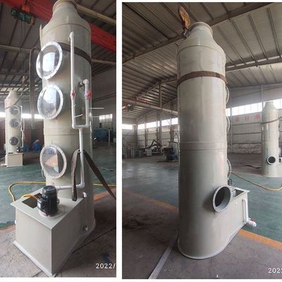 Customized Acid Alkali Waste Gas Treatment System PP Stainless Steel Material Spray Tower Wet Scrubber