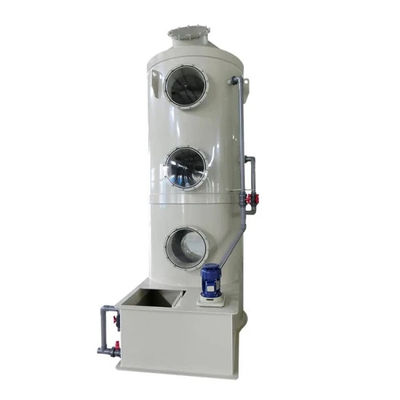 Waste Gas Treatment VOCS Spray Tower Wet Scrubber 500 kg 1 Year Warranty