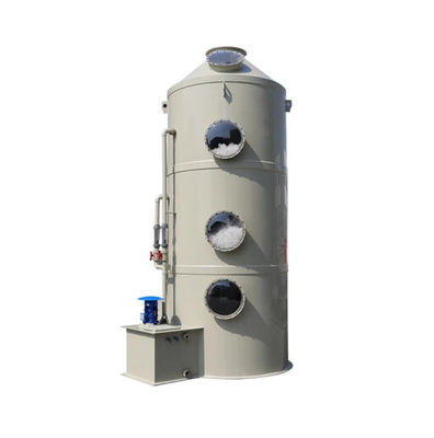 Waste Gas Treatment VOCS Spray Tower Wet Scrubber 500 kg 1 Year Warranty