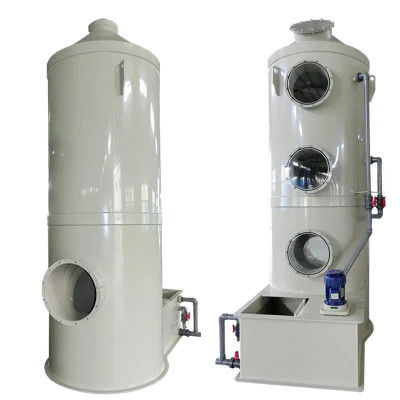 Waste Gas Treatment VOCS Spray Tower Wet Scrubber 500 kg 1 Year Warranty